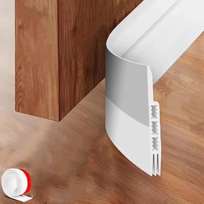 Nivard Tochtstrip - Tochthond - Windstopper - Deurborstel - Tochtband - Tochtstopper - Tochtkussen - Kussen Voor Deur - Draft Stopper - Wit