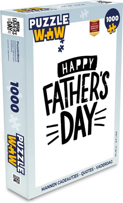 Puzzel Quotes - Papa - Happy Father's Day - Spreuken - Legpuzzel - Puzzel 1000 stukjes volwassenen - Vaderdag cadeautje - Cadeau voor vader en papa