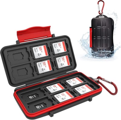 Geheugenkaarthouder - SD kaart case - Opslag Bescherming - Waterdicht & Schokbestendig - 24 slots - Zwart