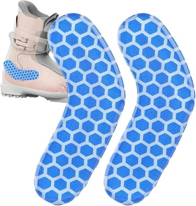 Skibeschermers Enkel - Enkelbeschermers Skischoen - Sportactiviteiten Beschermen - Drukverlichtend Gel Comfort - 10 x 8 x 1 cm - Blauw