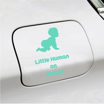 Bumpersticker - Little Human On Board - 10 X 15 - Mint