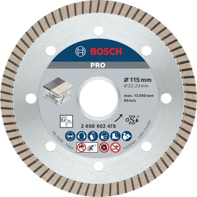 Bosch - Diamantdoorslijpschijf Best for Ceramic Extraclean Turbo 115 x 22,23 x 1,4 x 7 mm