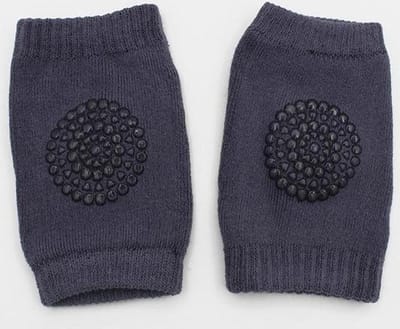 Luxe kniebeschermers kneepads voor baby en peuter - unisex 6-18 mnd - bescherming van knieën en kleding - 1 paar donkergrijs - DisQounts