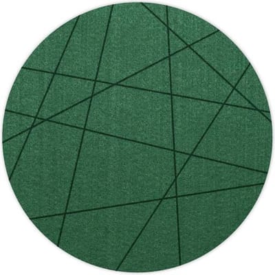 Lijnen vilt onderzetter Rond - Donkergroen - 6 stuks - Ø 10cm - Tafeldecoratie - Glas onderzetter - Cadeau - Woondecoratie - Woonkamer - Tafelbescherming - Onderzetters Voor Glazen - Keukenbenodigdheden - Woonaccessoires - Tafelaccessoires