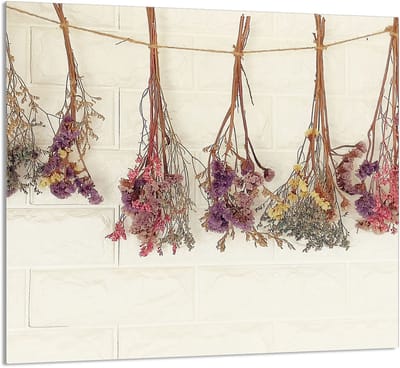 TMK ArtDeko - Snijplank - Glas - Kookplaatbeschermer - 65x60 cm - Bloemenmotief
