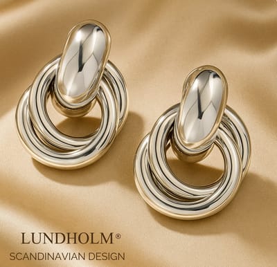 Lundholm Oorstekers Dames Zilverkleurig Jewellery – Premium Stainless Steel – My Classy Oorbellen - Lundby Serie - Cadeau voor Haar – Luxe Geschenkverpakking