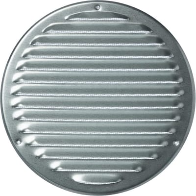 Rond Ventilatierooster 200mm met Insectengaas - Verzinkt Luchtafvoerrooster
