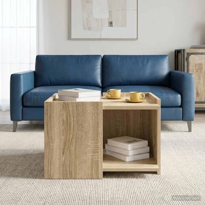 vidaXL - Salontafel - Sonoma - Eiken - 50,5 - x - 50 - x - 33 - cm - Bewerkt - hout