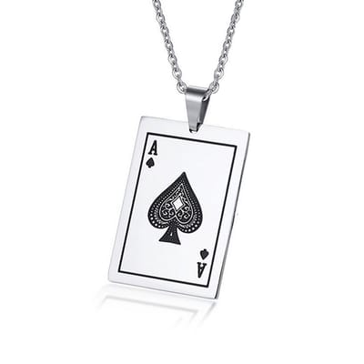 LGT Jewels heren ketting Edelstaal Ace Of Spades