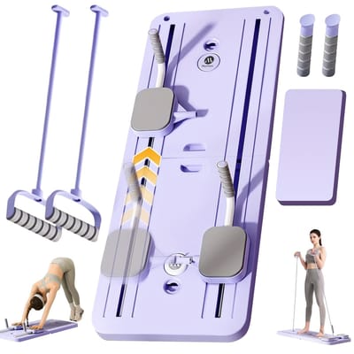Rivona Pilates Board - Pilates Reformer - Buikspiertrainer - Hometrainer - 2025 Model - Multifunctioneel - Paars