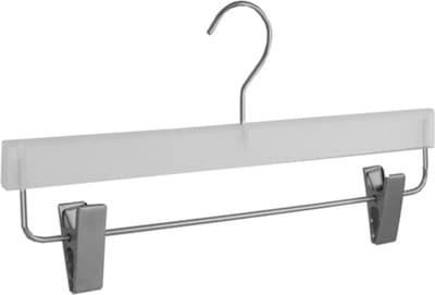 De Kledinghanger Gigant - Knijperhanger - Volwassenen - 8622 - 25 Stuks - Kunststof - Frosted - Verschuifbare knijpers - 36 cm - Rokhanger - Broekhanger - Pantalonhanger - Kledinghanger - Kleerhanger (8622/25)