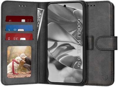 Hoesje geschikt voor Google Pixel 10 / 10 Pro - Techsuit Diary Book Wallet Case - Zwart