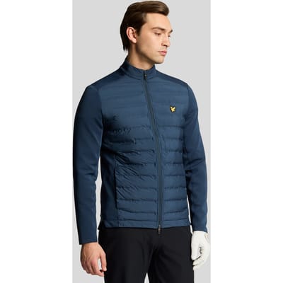 Lyle & Scott Hybrid Quilted Full Zip Golf Jacket Ryder Blue Size: XXL | Light Jackets Outlet | Heren | Blauw