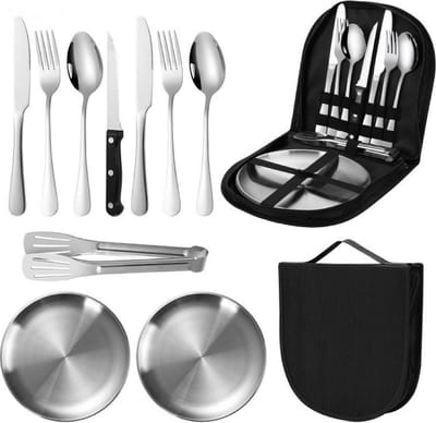 Nixnix® - Kookgerei set - 10 Delig - Keuken gerei - RVS - Opbergtas