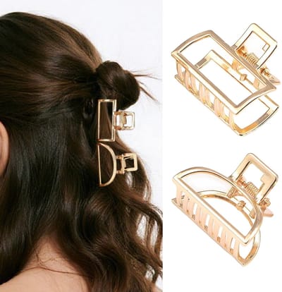 Dailygoods- Haarspeld Goudkleurig - 2 Stuks - Elegant Haarsieraad - Metalen Haarspelden - Frans Design - Stijlvol Accessoire - Haarklem