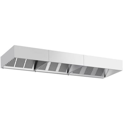 GGM Gastro Kastenhaube - 5000mm - mit Filter & Lampe Zilver