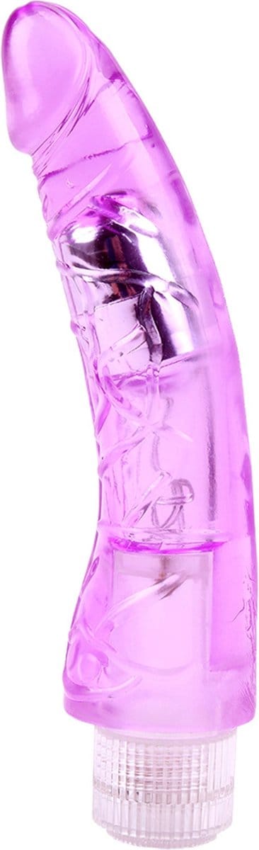 Crystal Jelly - Glitters Mr.Right - Klassieke Vibrator - Paars