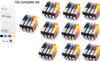 Improducts® Inkt cartridge - Alternatief Hp 364 XL 364XL 10x complete set