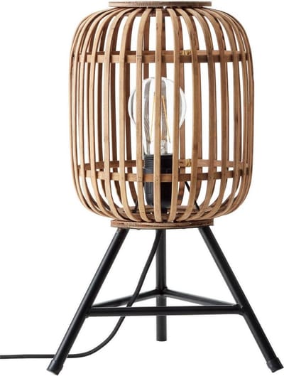 Brilliant Woodrow - Tafellamp - E27 max 1x40W - Lichtbruin