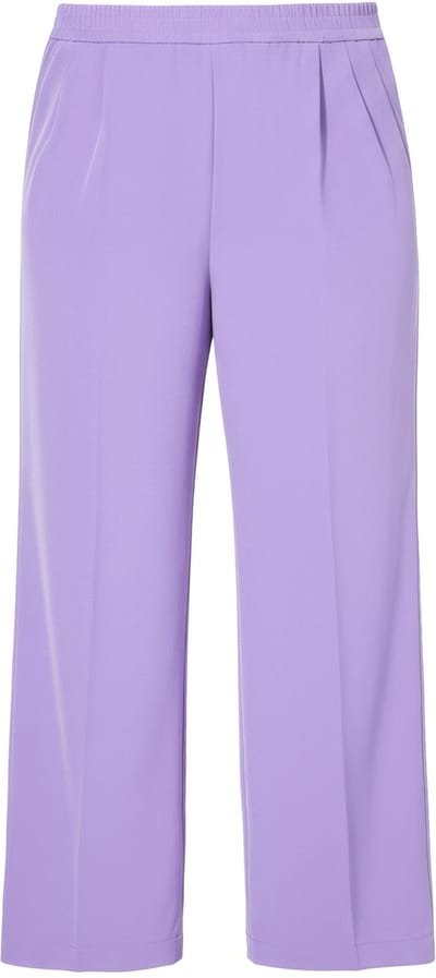 Studio Untold - Dames - Broek wijde rechte pijpen elastische tailleband - Purper - Maat 42