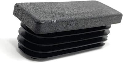 Vierkante Buisstoppen - Lamellenstoppen Meubeldoppen - Meubels Beschermen - Met Lamellen - 25x20mm 1-3mm - Zwart