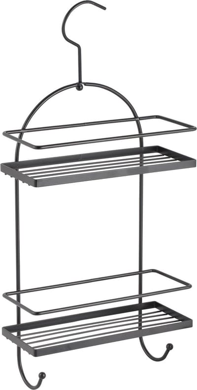 MSV Badkamer Planchet – Wandplanchet met Opbergrek en Veiligheidsrails – Roestbestendig Badkamer Rek – 23 x 10,8 x 49,5 cm