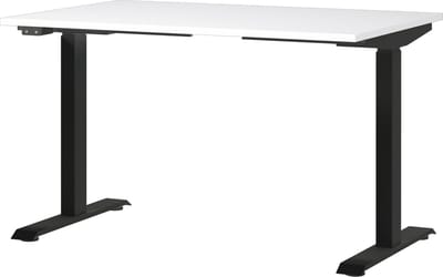 Elektrisch zit-sta Bureau Galileo Wit - Zwart - 120x80cm - Hoogte 120 cm - In hoogte verstelbaar