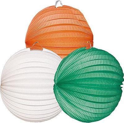 Lampionnen oranje wit groen