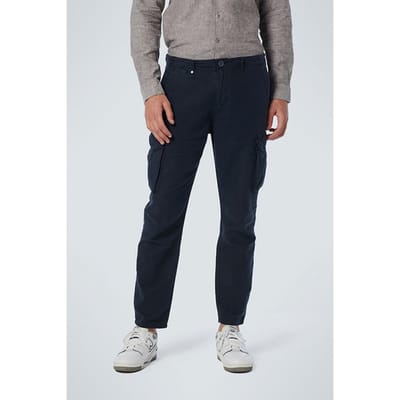No Excess Pants Cargo With Linen Garment Dyed Night Maat: S | Cargobroeken Outlet | Heren | Blauw