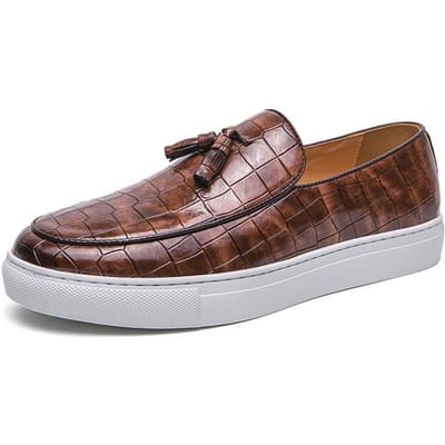 Zomer Leren Schoenen Veelzijdig Zachte Zool Kwastje Eén Voet Boonschoenen Heren Zakelijk Ademend Voet Casual Loafers 47 gray
