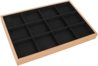 Sieraden lade - Organizer bakje - Sieraden opbergen - 12 roosters - 355 cm - Zwart
