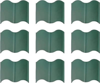 Tuinrand Randen - Bloembed Afscheiding - Tuin Decoratie - Flexibel Insteekbaar - 20 Stuks - Groen