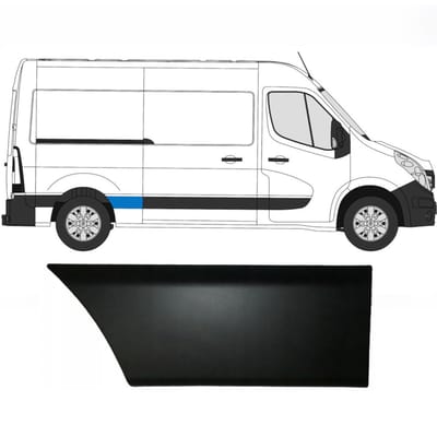 Zijlijst sierlijst achterspatbord voor Opel Movano 2010-2021 / Rechts