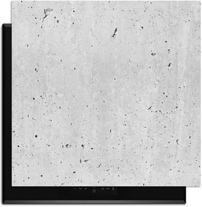 KitchenArt - Urban Cement – Inductie Beschermer - 59x52 cm - Kookplaat Beschermer - Luxe Afdekplaat Inductieplaat - Anti-slip & Oprolbaar - Beschermmat Inductiekookplaat