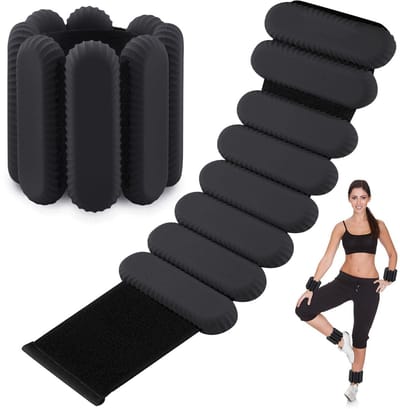 Dailygoods- Polsgewichten 1 kg - Verstelbare Gewichtsarmband - Silicone/Gietijzer - Geschikt voor Yoga/Pilates - Voor Thuisoefeningen - 14-23 cm verstelbaar - Gewichtshandband