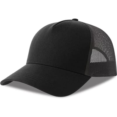 Atlantis Headwear Rapper Cotton-S Cap AT535 - Black/Dark Grey - One size
