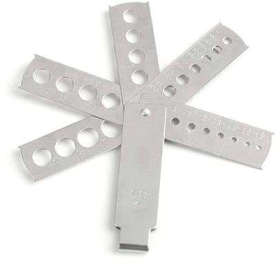 Jhubersproducts - Zilver duurzaam Fan Gem Gauge - Sieraden Tool - Compact en delicaat - Edelsteen en diamant meten - Praktisch en gebruiksvriendelijk