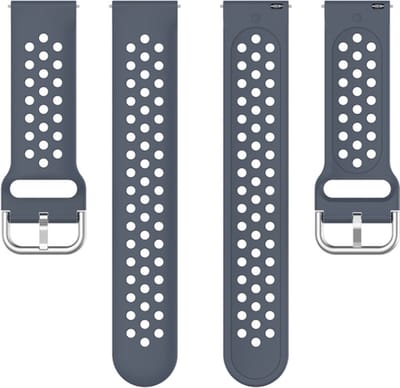 Siliconen bandje - geschikt voor Samsung Galaxy Watch 7 / Watch FE / Watch 6 / Watch 6 Classic / Watch 5 / Watch 5 Pro / Watch 4 / Watch 4 Classic / Watch 3 41 mm / Active / Active 2 / Watch 42 mm - donkergrijs