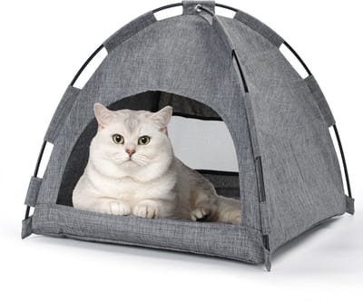 Nobleza Katten Wigwam - Kat tent met kussen - Kattenmand - Slaaptent katten