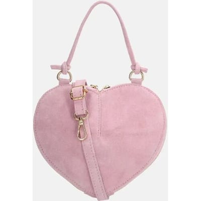 Charm London clutch suede roze