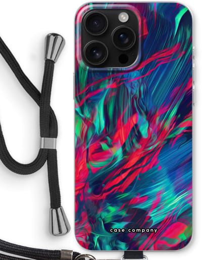 Case Company® - Hoesje met koord geschikt voor iPhone 16 Pro Max hoesje met Koord - Pilgrims Of The Sea - Telefoonhoesje met Zwart Koord - Bescherming aan alle Kanten en Over de Schermrand