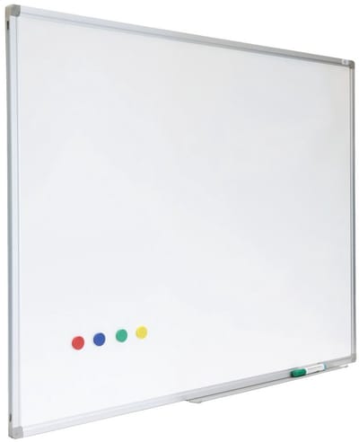 IVOL Whiteboard Premium met zilveren frame - 45 x 60 cm - Emaille - Magnetisch - Magneetbord - Memobord