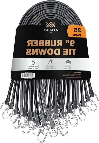 Rubberen Bungeekoorden - Spanbanden Haken - Vastzetten Lading - Extra Sterke Haken - 25 Stuks 45cm - Zwart
