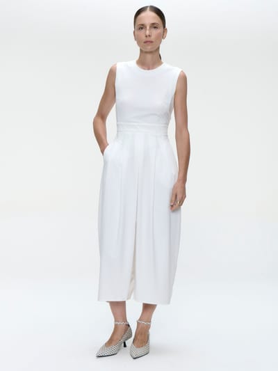 Jackie dress technical jersey | White - White / S