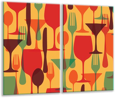 TMK ArtDeko Serie - Glazen Snijplank - 30x52cm - Inductie - Kleurvol Ontwerp