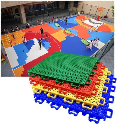 Sportvloertegels - Modulaire Tegels - Sportveld Aanleggen - Snel Gemonteerd - 25 Cm - Geel