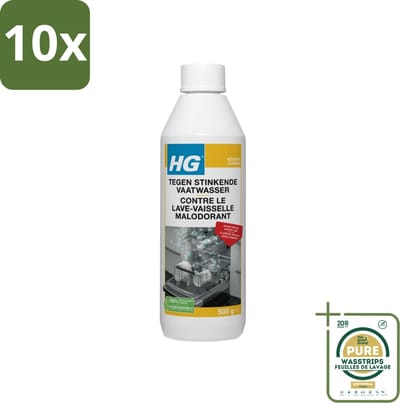 10 x HG Stinkende Vaatwasser 500 gr - Grootverpakking - Vaatwasser Reinigen - Stinkende Vaatwasser - Vaatwasser Geur - Vaatwasser Hygiëne - Vaatwasser Onderhoud