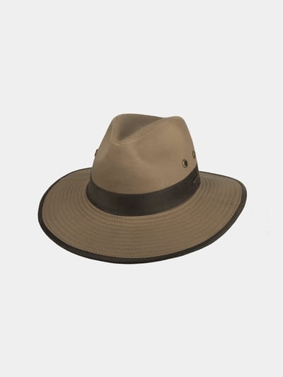 Hatland - UV Fedora hoed voor heren - Randson - Brons - maat L (59CM)