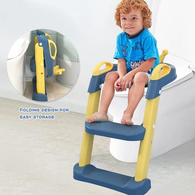 Toiletverkleiner met trapje - Kinder toiletstoel - Zelfstandig plassen - Verstelbaar en inklapbaar - Max 75 kg - Roze