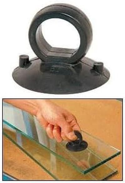 Glaslifter - Kleine zuignap - Glas verplaatsen - Enkele vinger bediening - 54 mm diameter - Zwart